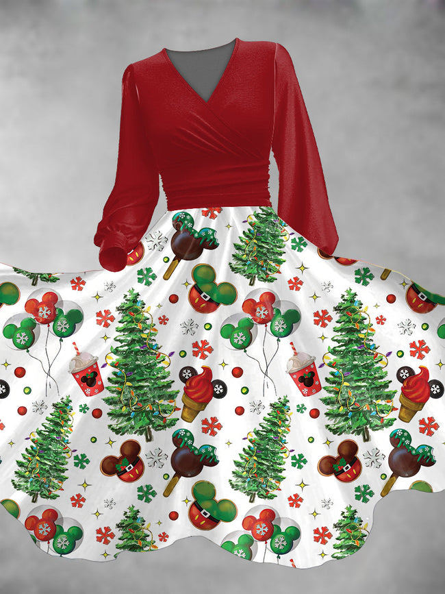 Women's Christmas Long Sleeve Maxi Dress