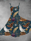 Women's Vintage Magic Print Two-Piece Dress