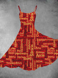 Women's Wizard School Print Two-Piece Dress