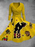 Women's Vintage Cat Two Piece Dress