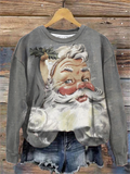 Women's Santa Claus Print Casual Sweatshirt