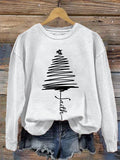 women's faith christmas tree sweatshirt