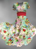 Women's Baby Yoda Print Maxi Dress