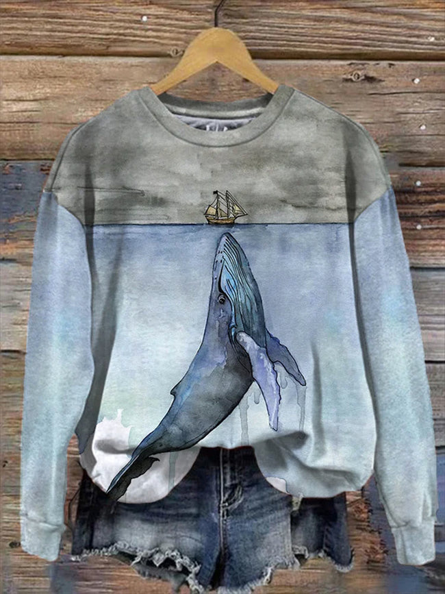 Whale Painting Sweatshirt