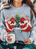Women's Merry Christmas Print Casual Long Sleeve Top