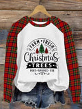 Christmas Tree Farm Fresh Pine Spruce Fir Cedar Print Sweatshirt