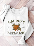 Hagrid's Pumpkin Patch Potterhead Wizard Halloween Casual Print Sweatshirt