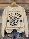 Women's Magic Slug Club Wizard Book Store Print Casual Sweatshirt