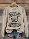 Ollivanders Wand Shop Wizard Book Shop Wizard Print Casual Sweatshirt