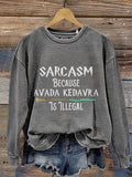 Magic School Print Casual Sweatshirt