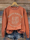 Butterbeer Harry Fandom Wizard School Vintage Beer Bookish Shirt Dark Academia Remus Lupin Casual Print Sweatshirt
