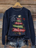 And He Will Be Called Isaiah 9:6 Retro Christian Christmas Jesus Christmas Tree Print Casual Sweatshirt