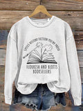 Flourish And Blotts Book Lover Magic Wizard School Print Casual Sweatshirt