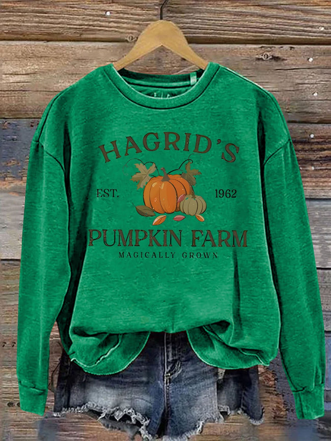 Christmas Hagrid's Pumpkin Farm Magic Academy Funny Print Casual  Sweatshirt