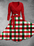 Women's Christmas Plain Two Piece Dress