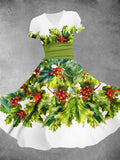 Women's Christmas Tree Christmas Leaf Decoration Design Maxi Dress